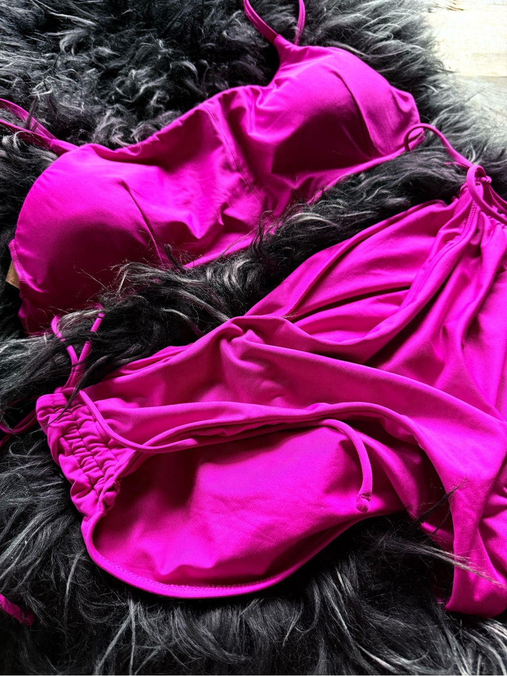 NWOT hot pink fucshia ATHLETA bikini set swimwear